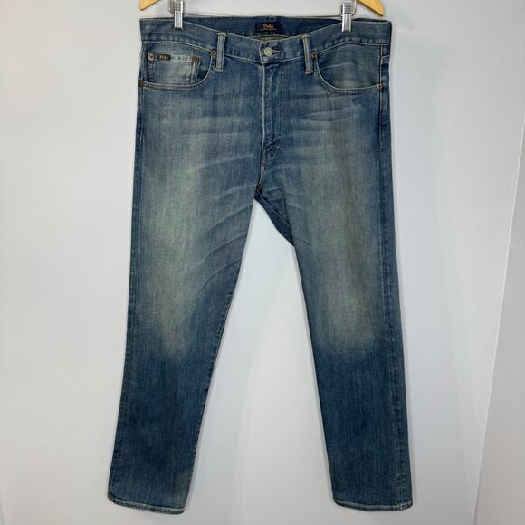 Polo Ralph Lauren Light Wash Stretch Five-Pocket Jeans Light Wash Men's 34x30 - Picture 1 of 10